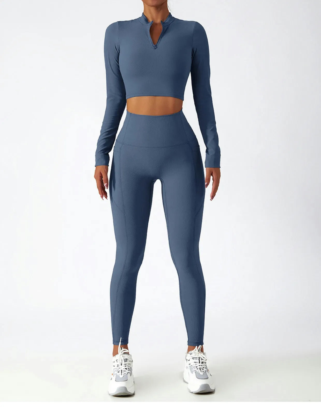 Long Sleeve Yoga Suit Running Training Belt Chest Pad Top - Bellarte Enchanté Long Sleeve Yoga Suit Running Training Belt Chest Pad Top